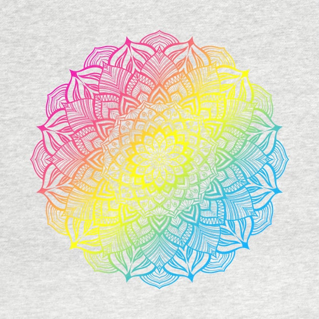 Pansexual Pride Striped Mandala by JustGottaDraw